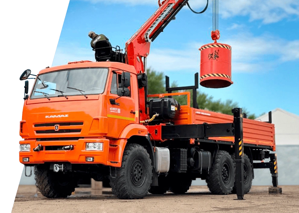 Бортовой КАМАЗ с КМУ KANGLIM